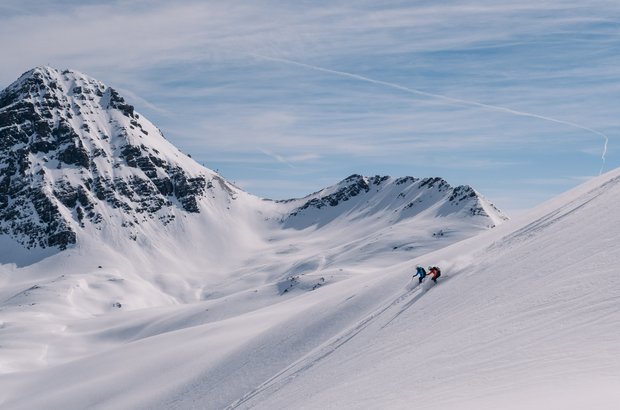 Lech Skiabfahrt Skiabfahrt im Gelände