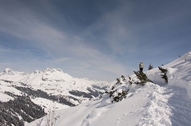 Verschneite Berglandschaft