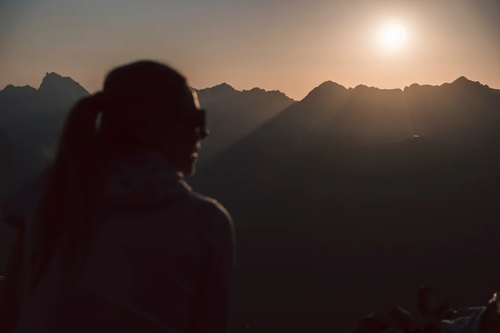 Ausblick vom Rüfikopf auf die Berge