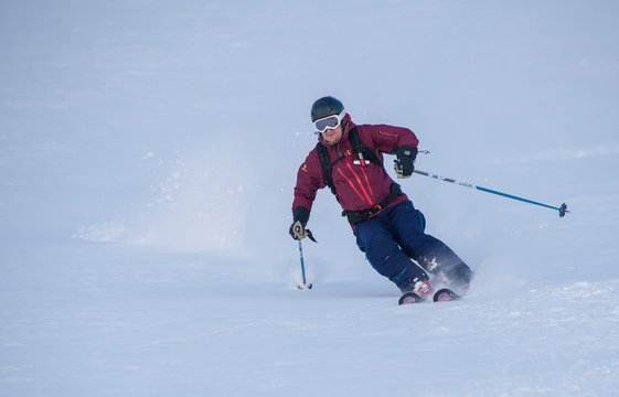 Skifahrer am Arlberg