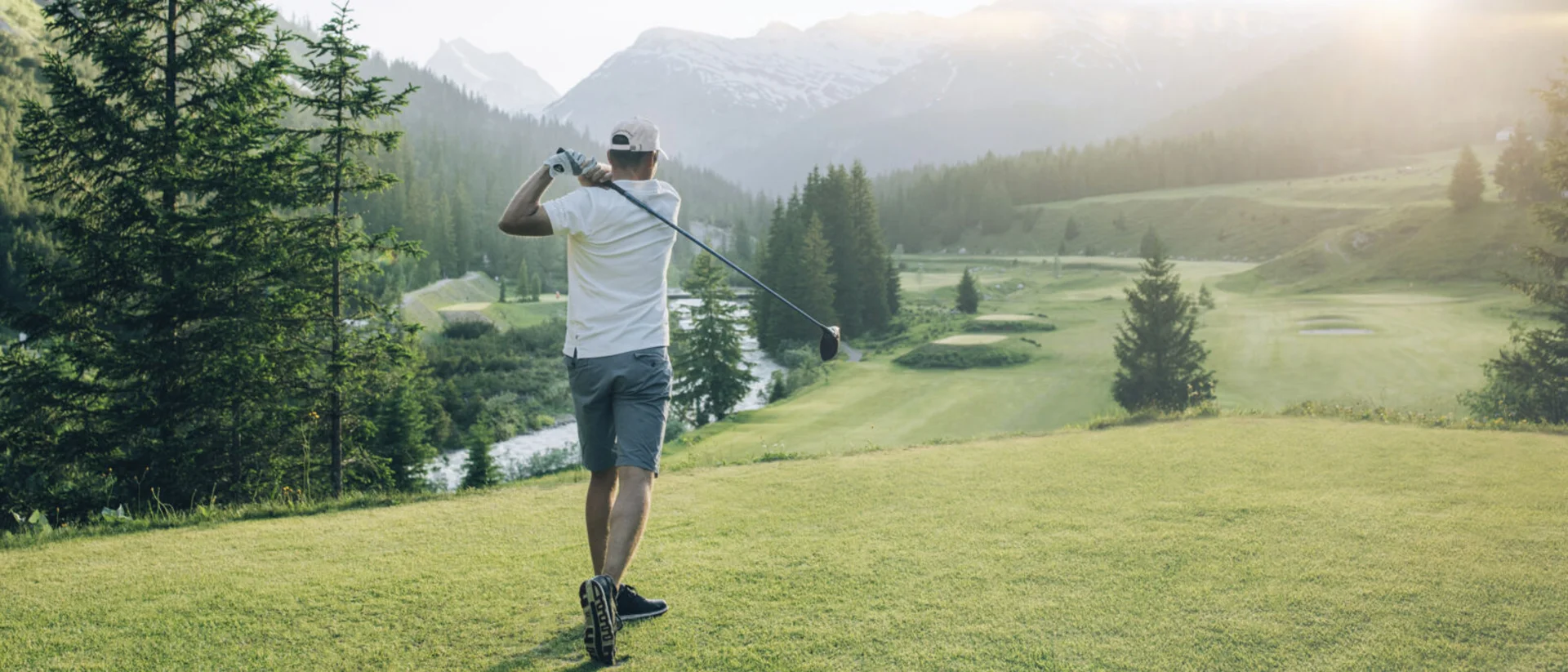 Golfspieler Golfplatz Lech