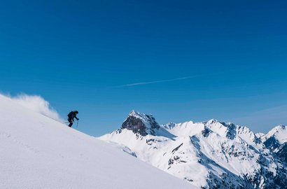 Skiabfahrt Metzer Tobel Skiabfahrt im offenen Gelände