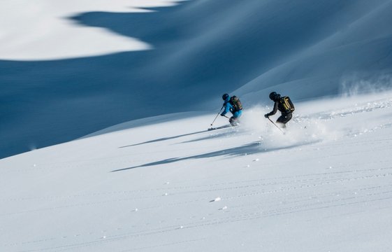 Skiabfahrt am Arlberg