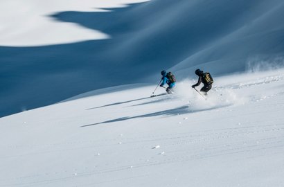 Skiabfahrt am Arlberg