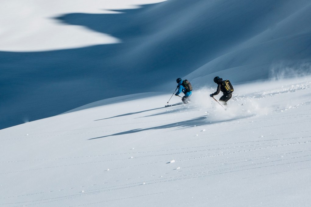 Skiabfahrt am Arlberg Skiabfahrt am Arlberg