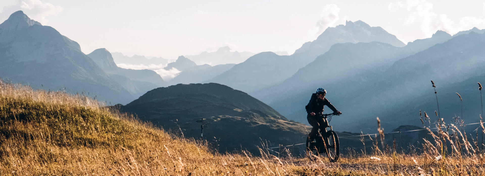 Mountainbiker am Arlberg